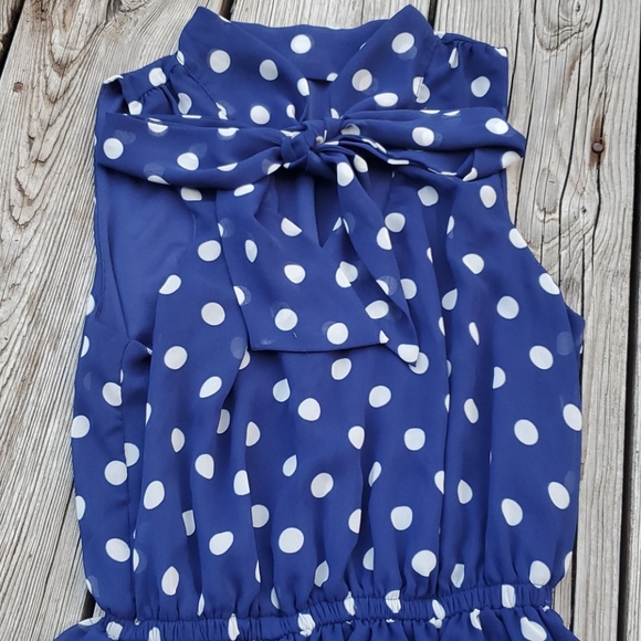 Polka dot Blue Dress - Picture 2 of 3